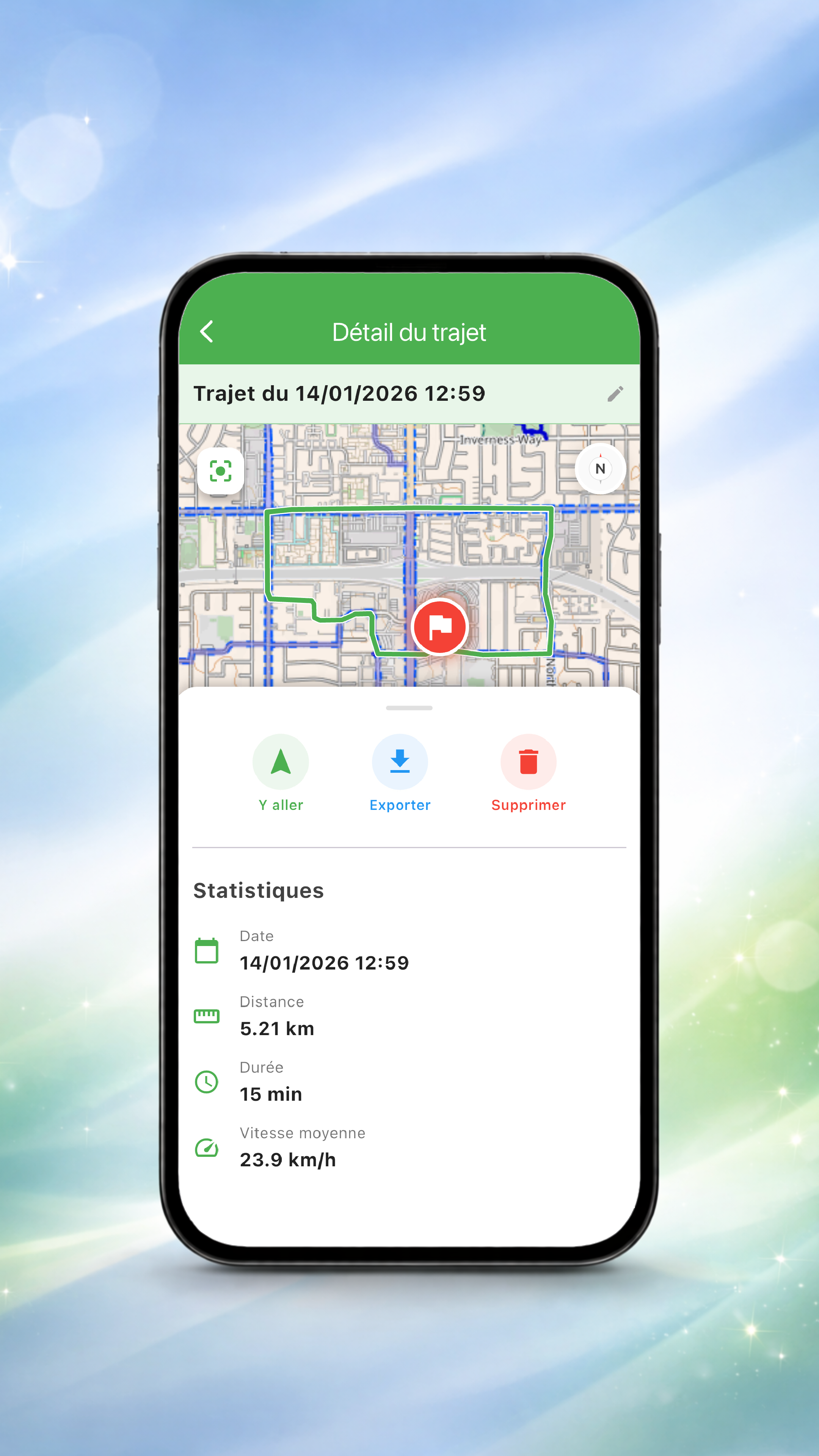 Détail trajet BikeGPS